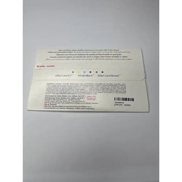 NWT Color Street “Heartthrob” Coral Heart Shaped Designs Nail Strips - Picture 4 of 4